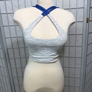 Lululemon Athletica Blue and Gray Cross-Back Bandeau